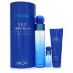 360 VERY BLUE(M)(LI FREE)3PC SET(3.4oz edt spray, 3.0oz shower gel, 7.5ml edt sp mini)